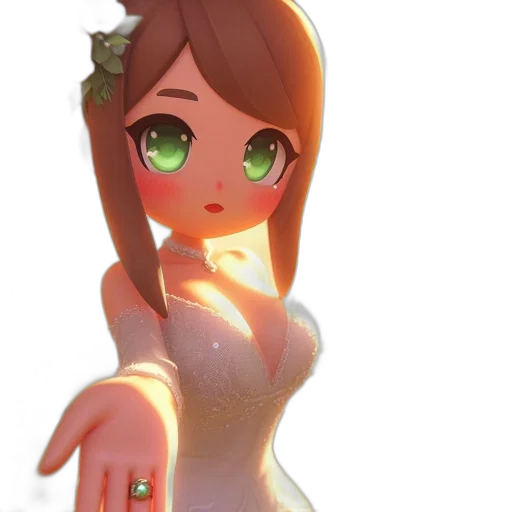 dress, staff, robot, crown transparent PNG cut-out