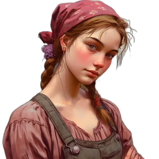 face, staff, hat, jewelry transparent PNG cut-out