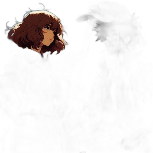 hair, crown, face, creature transparent PNG cut-out