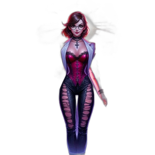 dress, concept art, comic book art, fantasy art transparent PNG cut-out