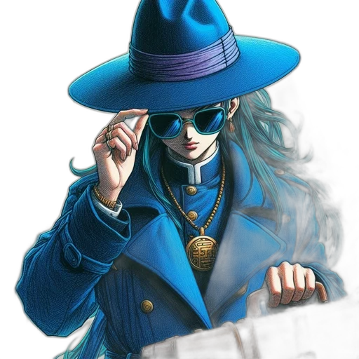 hat, staff, jacket, weapon transparent PNG cut-out