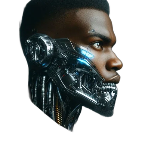mask, face, robot, creature transparent PNG cut-out