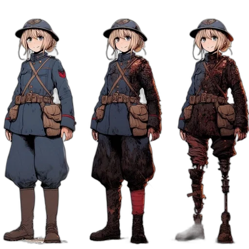 jacket, staff, weapon, hat transparent PNG cut-out