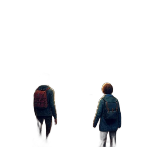 jacket, hair, creature, robot transparent PNG cut-out