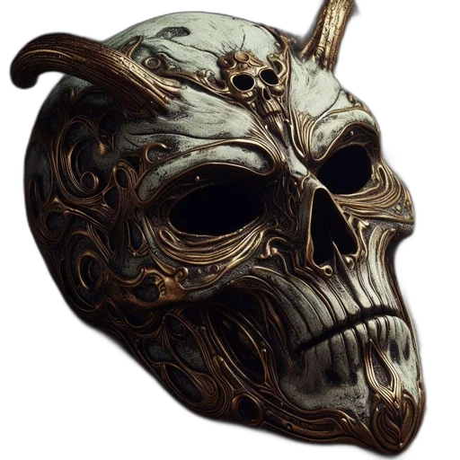 mask, face, crown, jewelry transparent PNG cut-out