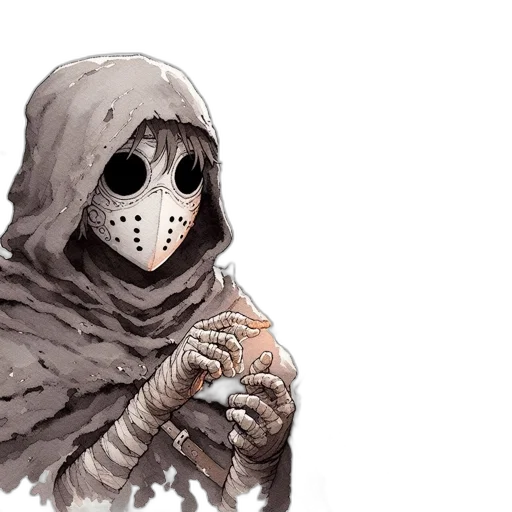mask, creature, face, concept art transparent PNG cut-out