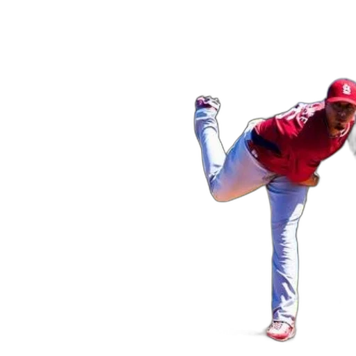 baseball, player, red, uniform transparent PNG cut-out