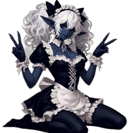 mask, dress, creature, staff transparent PNG cut-out