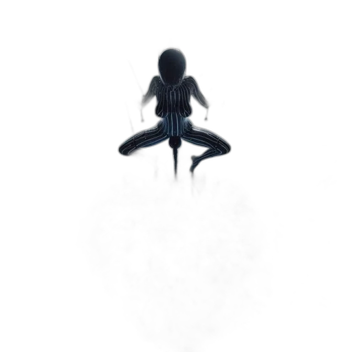 robot, creature, umbrella, staff transparent PNG cut-out