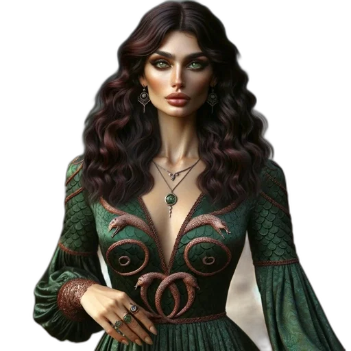 dress, jewelry, face, fantasy art transparent PNG cut-out