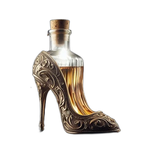 shoes, bottle, dress, decorative transparent PNG cut-out