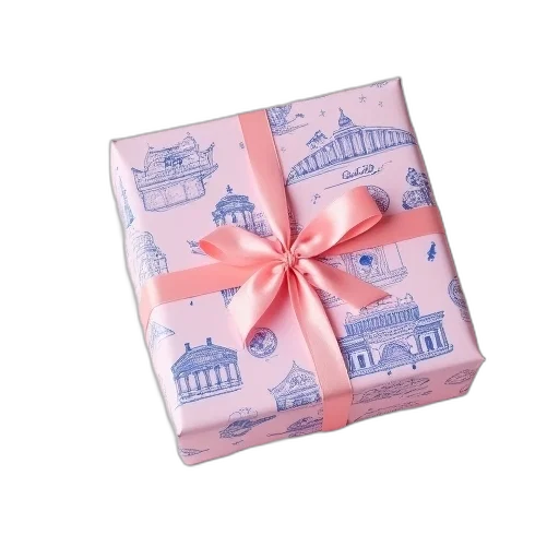 pastel, pink, wrapping, gift transparent PNG cut-out