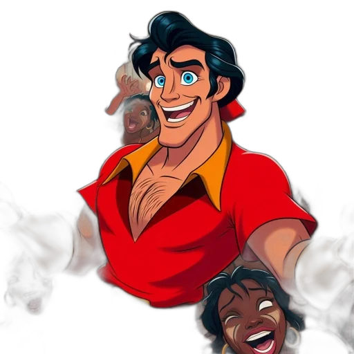 face, comic book art, concept art, cartoon transparent PNG cut-out