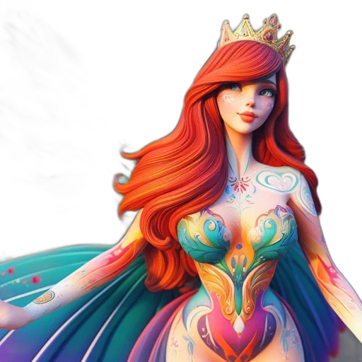 crown, dress, fantasy art, concept art transparent PNG cut-out