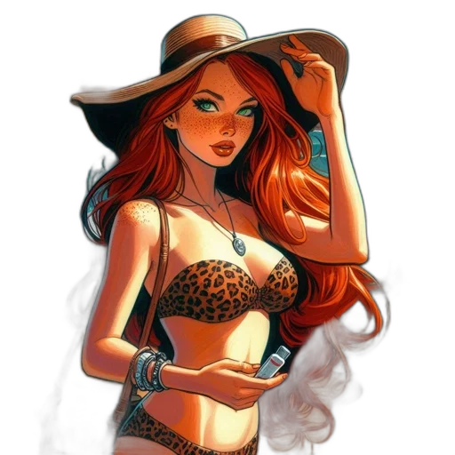 hat, jewelry, comic book art, fantasy art transparent PNG cut-out