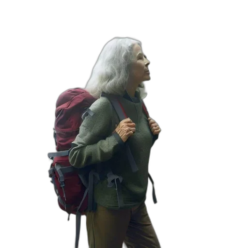 jacket, staff, umbrella, 3d render transparent PNG cut-out