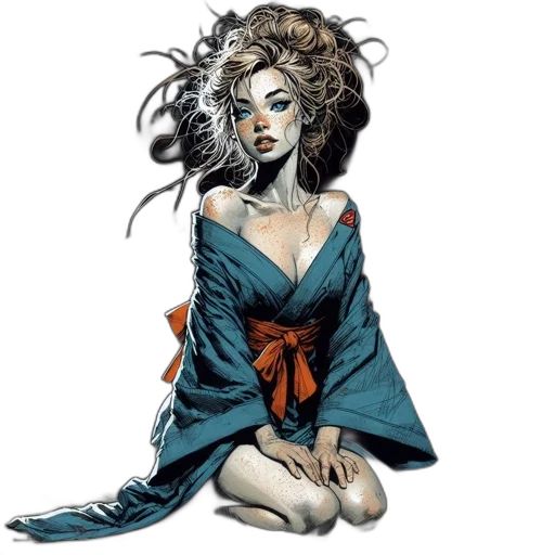 dress, comic book art, concept art, fantasy art transparent PNG cut-out