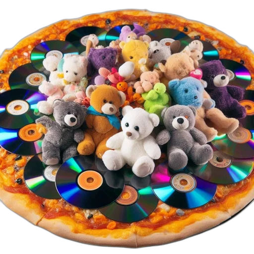 food, 3d render, colorful, unconventional transparent PNG cut-out
