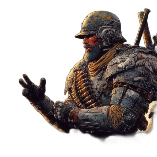 weapon, robot, sword, staff transparent PNG cut-out
