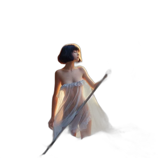sword, dress, staff, weapon transparent PNG cut-out