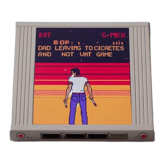 robot, pixel art, vaporwave, cyberpunk transparent PNG cut-out