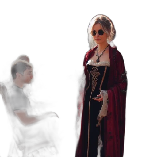 dress, staff, crown, concept art transparent PNG cut-out