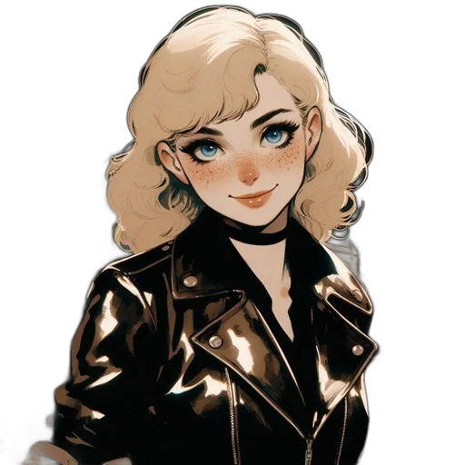 jacket, face, cartoon, comic book art transparent PNG cut-out