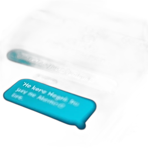 3d render, blue, close-up, smartphone transparent PNG cut-out