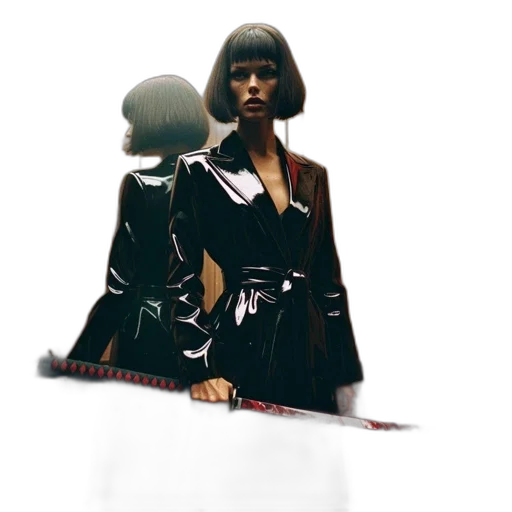 jacket, umbrella, dress, 3d render transparent PNG cut-out