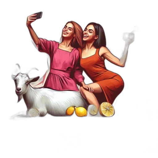 dress, concept art, two, women transparent PNG cut-out