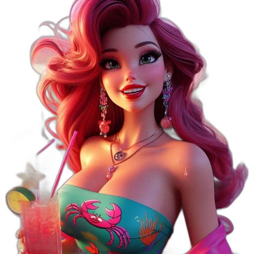 dress, jewelry, cartoon, 3d render transparent PNG cut-out