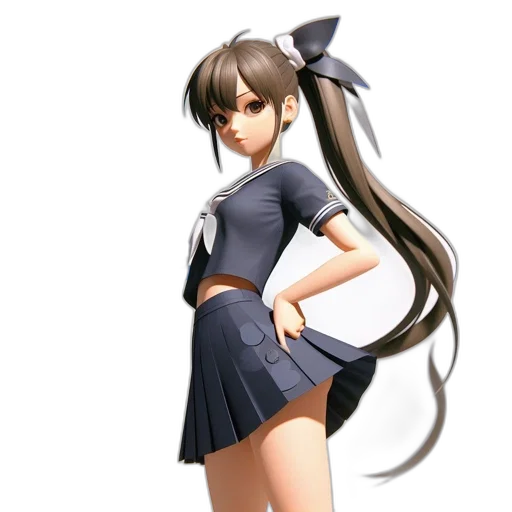 dress, staff, concept art, 3d render transparent PNG cut-out