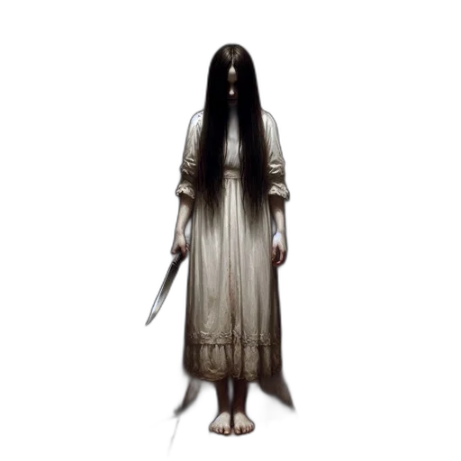 staff, dress, creature, hair transparent PNG cut-out