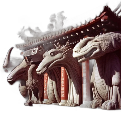 dragon, mask, animal, creature transparent PNG cut-out