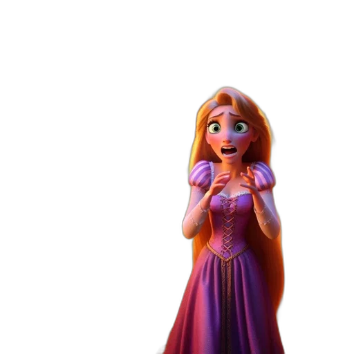 dress, face, crown, staff transparent PNG cut-out