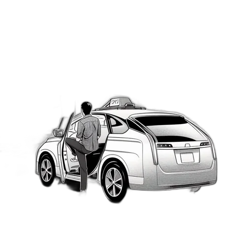 car, robot, concept art, 3d render transparent PNG cut-out
