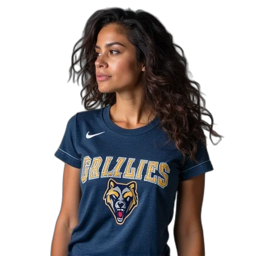 women, memphis, grizzlies, varsity transparent PNG cut-out
