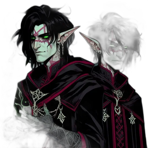 staff, mask, dragon, fantasy art transparent PNG cut-out