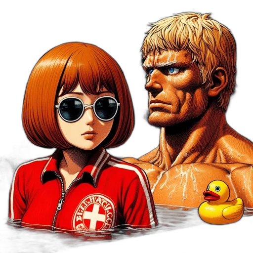 jacket, face, mask, comic book art transparent PNG cut-out