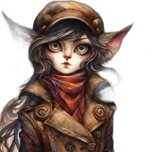 staff, hat, face, fantasy art transparent PNG cut-out