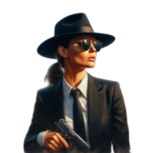 hat, jacket, weapon, staff transparent PNG cut-out