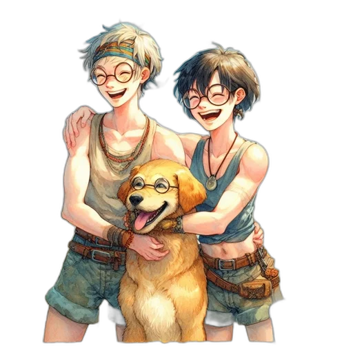 animal, watercolor, anime, concept art transparent PNG cut-out