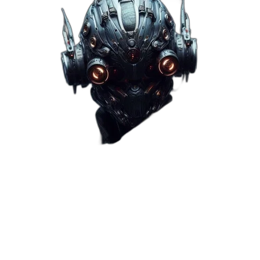 robot, mask, face, weapon transparent PNG cut-out