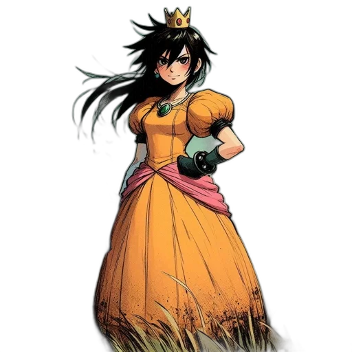 crown, dress, staff, concept art transparent PNG cut-out