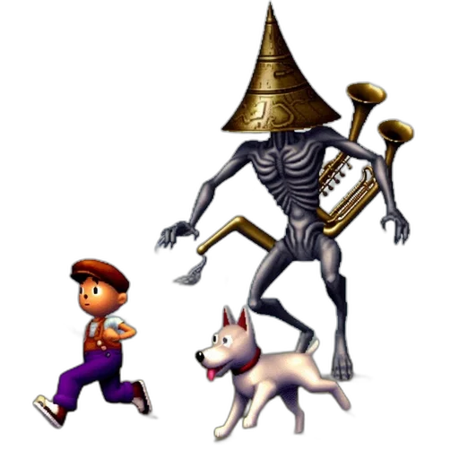 creature, animal, hat, staff transparent PNG cut-out