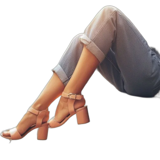 shoes, jewelry, staff, photorealistic transparent PNG cut-out