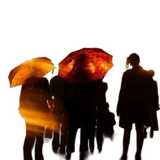 umbrella, jacket, staff, hat transparent PNG cut-out