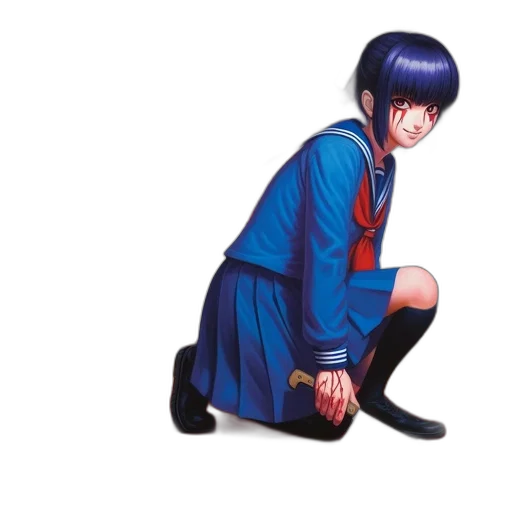 jacket, creature, dress, staff transparent PNG cut-out