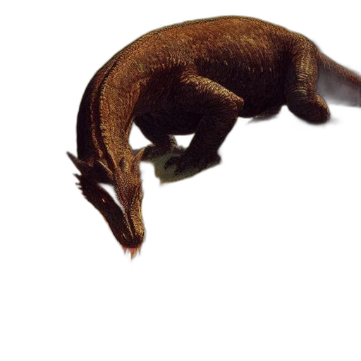 dragon, creature, animal, staff transparent PNG cut-out