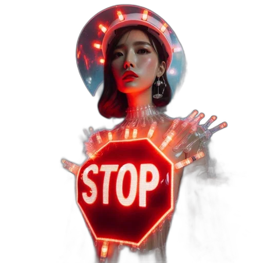 staff, cyberpunk, concept art, photorealistic transparent PNG cut-out